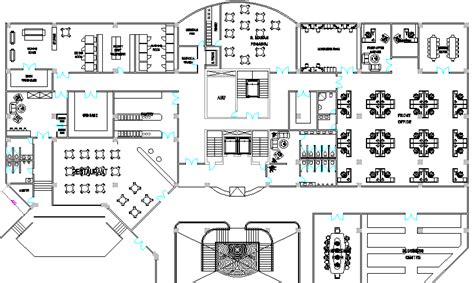 Hotel Layout Plan With Furniture Detail Cadbull