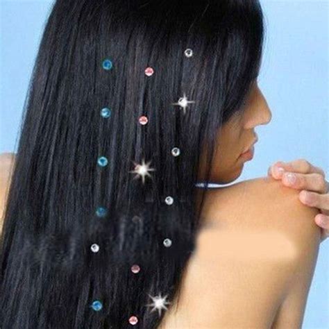 Trendy Colorful Crystal Hair Drilling For Women Hair Rhinestone