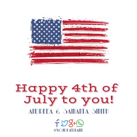 4th Of July Message 4thofjuly Design Template 103105