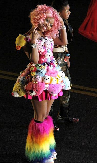 Nicki Minaj Teddy Bear Dress Raver Style Rainbow Fluffies Nicki Minaj Nicki Minaj Barbie