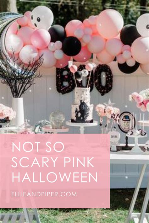 Not So Scary Pink Halloween Party Halloween Themed Birthday Party Birthday Halloween Party