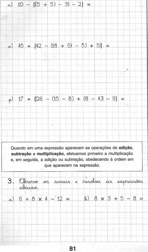 Blog Da Escola Boa Vista Matemática Para 5º Ano Expressões Numericas