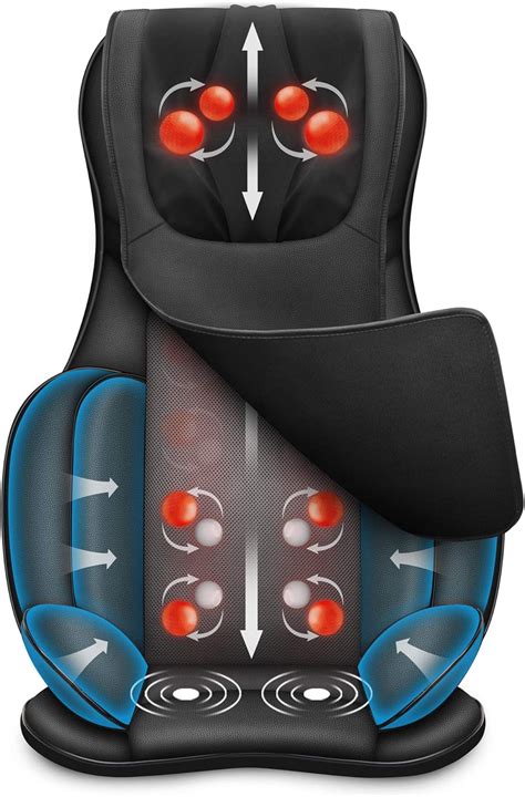 Snailax Full Body Massage Chair Pad Shiatsu Neck Back Massager With Heat And Air Compress 3d4d