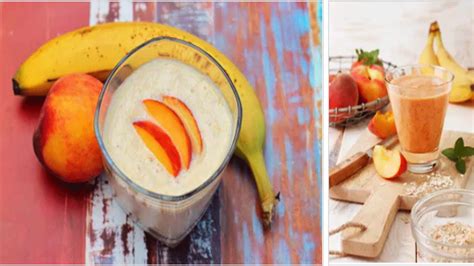 Quality crafted juices and smoothies. what to have for lunch ? try peaches and banana - Healthy ...