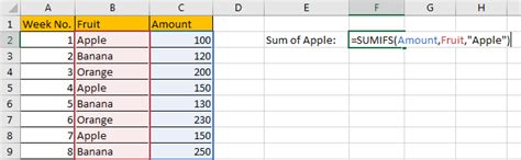 How To Sum Numbers By Formula If Cells Are Equal To A Certain Value In