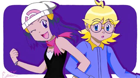 Art Academy Dawn And Clemont By Sweet Poffins On Deviantart