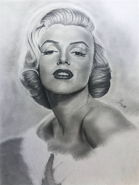 Ritratto Originale A Matita Di Marilyn Monroe Dimensione Etsy