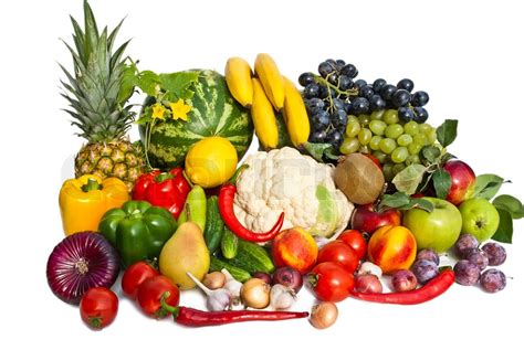 The Group Of Fruits And Vegetables Stock Image Colourbox