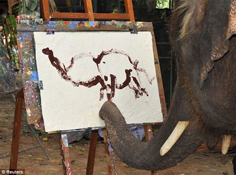 Its The Pachyderm Picasso Elephant Paints Amazing Self Portraits You