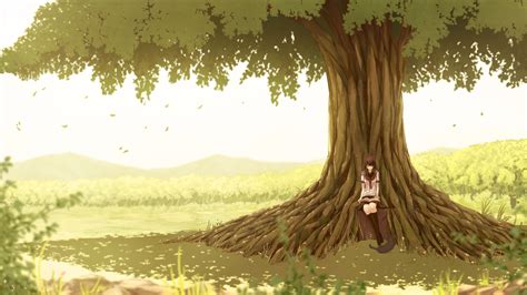 Anime Tree Hd Wallpaper By 星宮あき