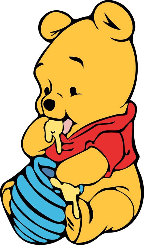 Baby Winnie The Pooh Hand Drawn Style Svg Jpg Png Pdf | Etsy