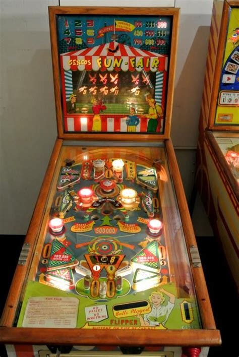 Juegos antiguos de maquinitas arcade juega a juegos retro de hace 20 anos atras. 1958 Fun Fair "Genco" Pinball Machine | Pinball, Juguetes ...