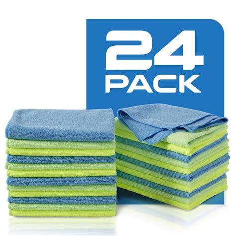 zwipes 16 in x 12 in multi colored microfiber cleaning cloths 24 pack 924 the home depot