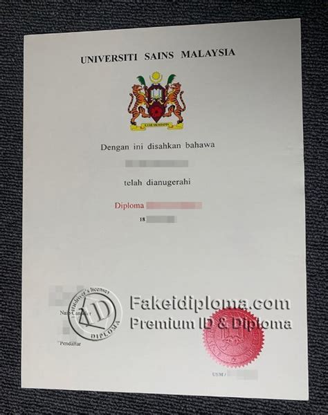 Where To Buy Universiti Sains Malaysia Usm Diploma Online