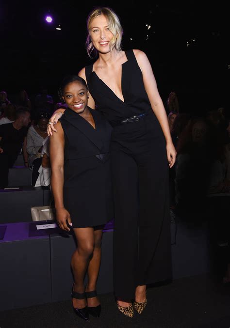 Simone biles' age and height. Simone Biles and Maria Sharapova Show Off Their Unbelievable Height Difference at NYFW | InStyle.com