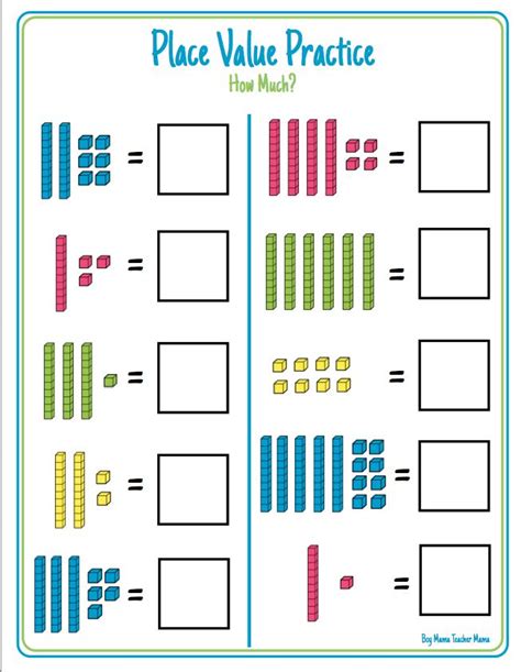 A Place Value Practice Sheet With Numbers And Fractions On The Same