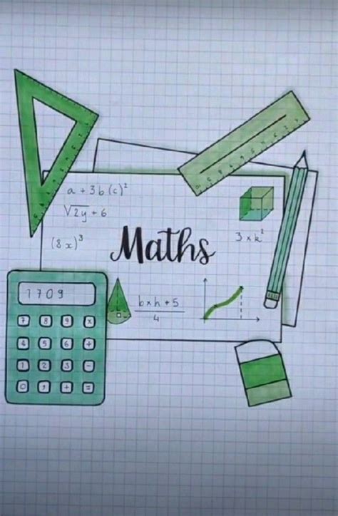 Cover Page Ideas For School Project Math Cahiers De Maths Pages De