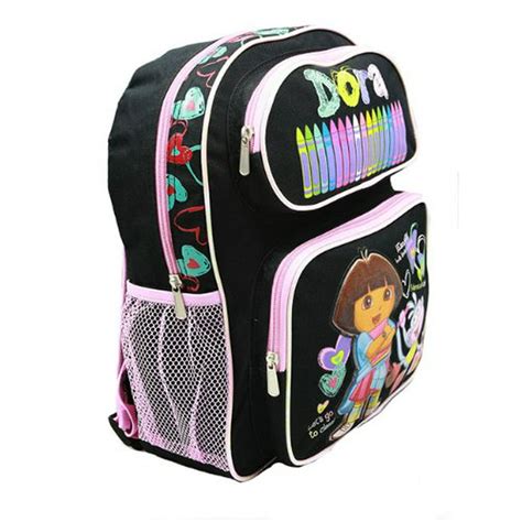 Dora The Explorer Medium Backpack Dora The Explorer Black Crayon Wboots 14 40997bk