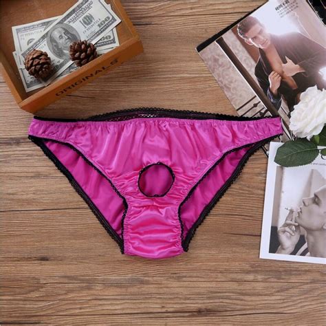 US Men Lingerie Penis Hole G String T Back Thong Bikini Underwear Sissy Briefs EBay