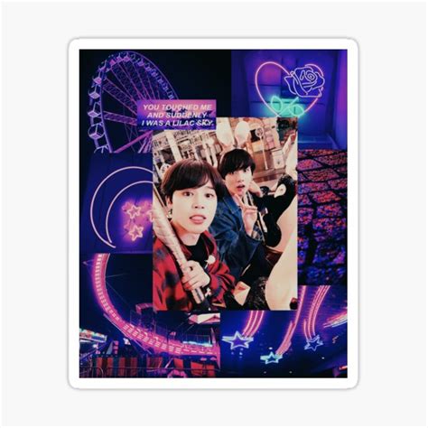Bts Jikook Purple Aesthetic Sticker For Sale By Bangtanetic Redbubble