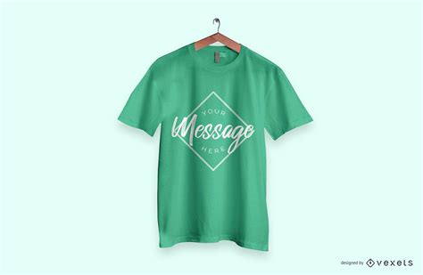 Green T Shirt Mockup Psd Editable Template