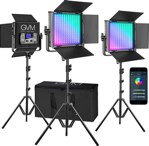 Gvm Rgb Video Lights With App Control 50w Full Color