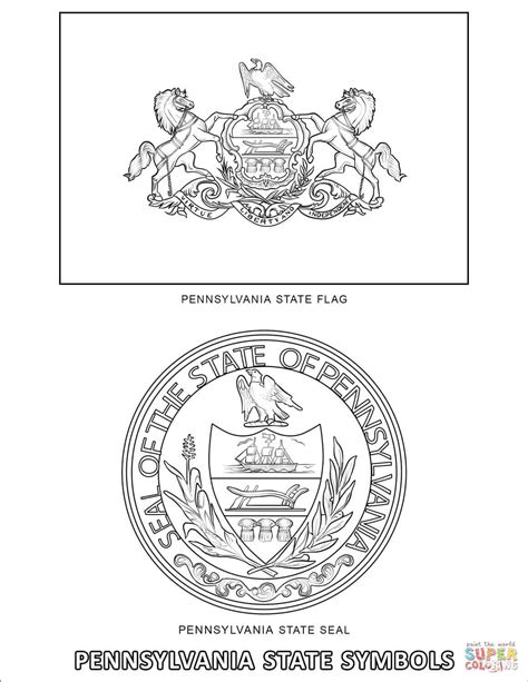 Pennsylvania State Symbols Coloring Page Free Printable Coloring Pages