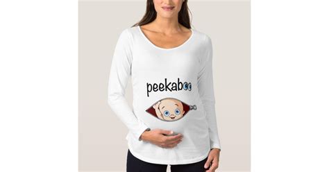 Cute Peek A Boo Baby Maternity Shirt