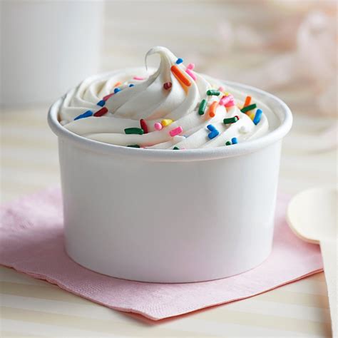 Choice 6 Oz White Paper Frozen Yogurt Food Cup 1000case