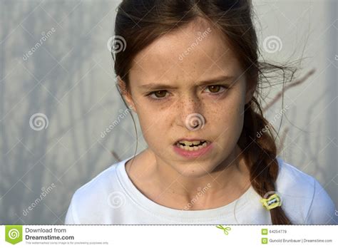 Angry Teenager Girl Stock Photo Image 64254779
