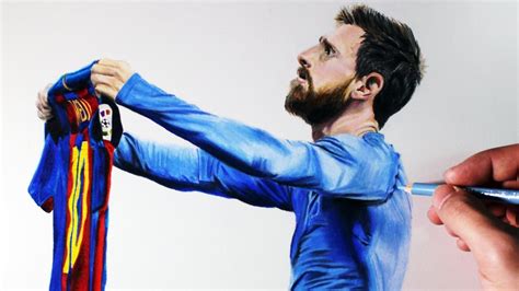 Dibujando A Futbolistas Lionel Messi Youtube