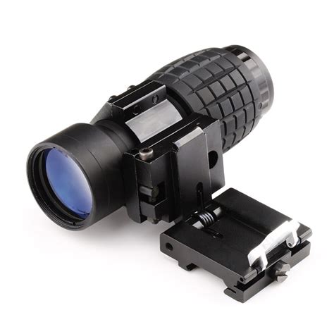 Tactical 3x Magnifier Scope Sight With Flip To Side Mount Fits On 20 Mm