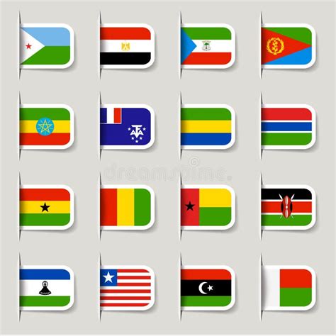 Label African Flags Stock Vector Illustration Of Landmark 26345821