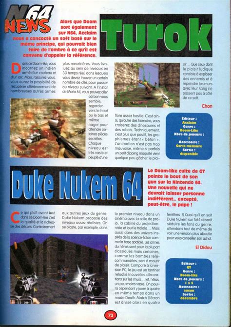 Scan Of The Preview Of Turok Dinosaur Hunter Published In The Magazine