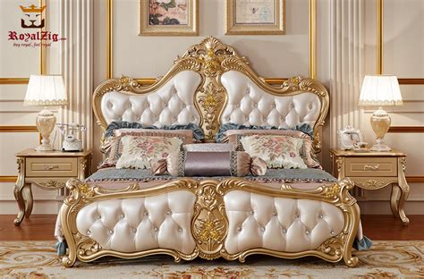 Luxury Gold Carving Bed Royalzig