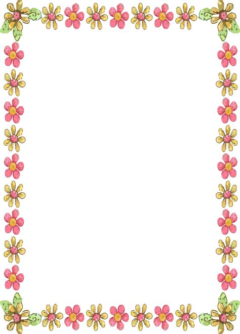 Free Simple Flower Border Designs For A4 Paper, Download Free Simple