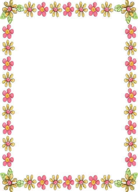 Free Simple Flower Border Designs For A4 Paper Download Free Simple