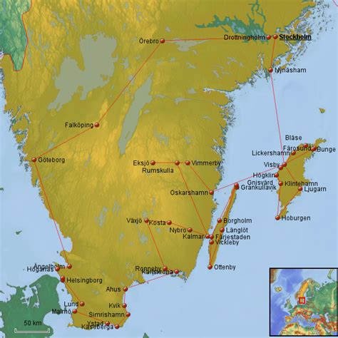 Stepmap Schweden Rundreise Landkarte Für Schweden