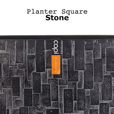 Planter Square Stone Size D 15 X H 15 Cm Capi Europe