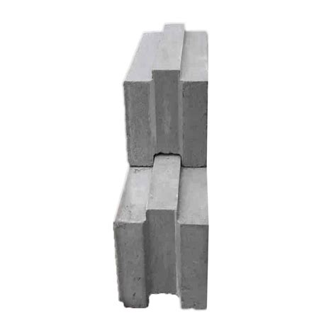 Solid Blocks Grey Interlocking Concrete Block For Side Walls Size 10