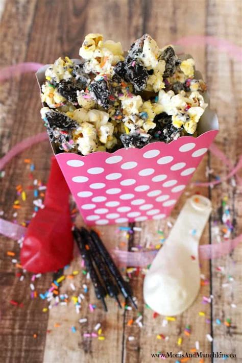 Birthday Party Popcorn Recipe Moms And Munchkins
