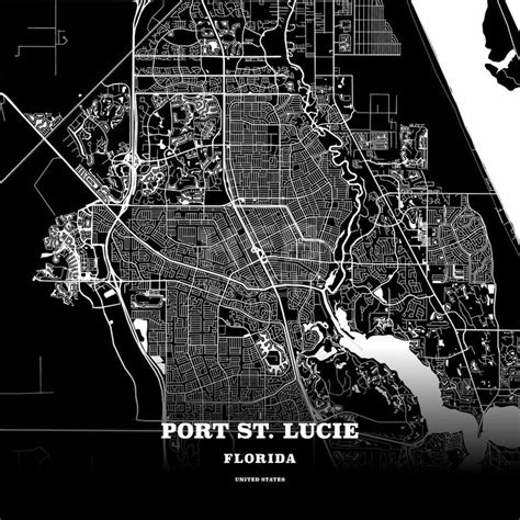 Port St Lucie Florida Usa Map Map Poster Poster Template Usa Map