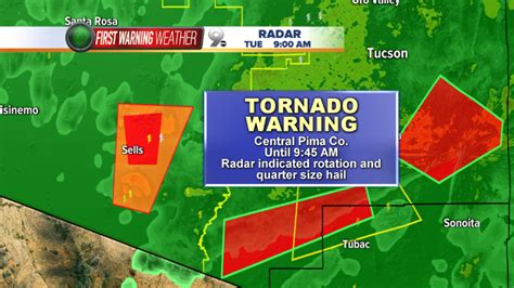 Tornado, flash flood warnings issued for pittsburgh area. Tornado warning issued in Pima County