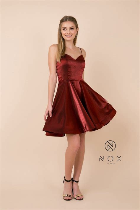 N M689 Short A Line Sweetheart Neckline Homecoming Dress With Open