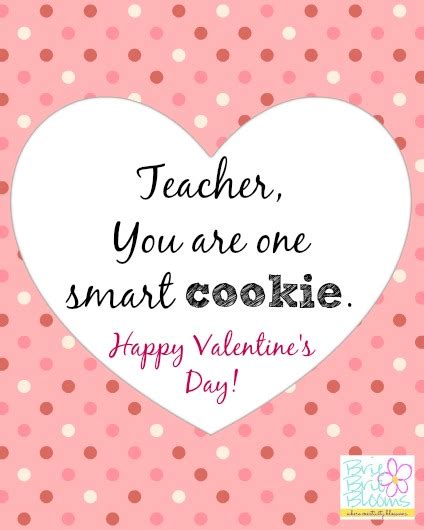 Smart Cookie Valentine For Your Teacher Free Printable Card Brie