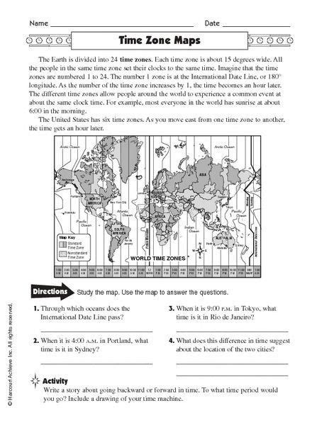 Explore the world with fourth grade geography worksheets. Science World Worksheet Answers Time Zones Activity ...