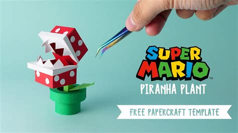 ️ Free Papercraft Template Piranha Plant From Super Mario Diy Youtube