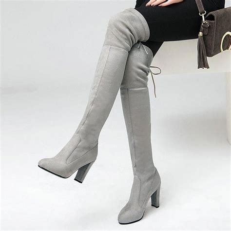 Sims 4 High Heel Boots Cc Highheelboots Faux Suede Thigh High Boots