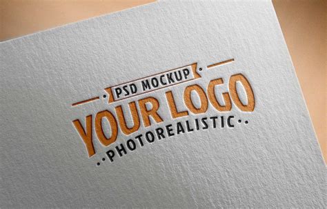Free Realistic Printed Paper Logo Mockup Psd Good Moc
