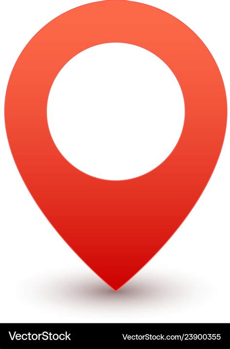 Gps Red Pin Map Marker Or Travel Symbol Royalty Free Vector